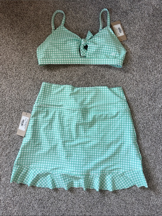 Albion Fit Other - Gingham Mint check Albion fit swim set